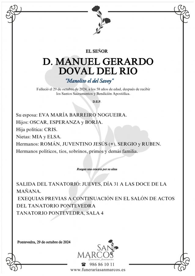 Manuel Gerardo Doval Del Río